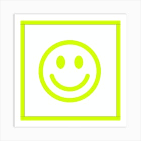 Smiley Face Lime Art Print