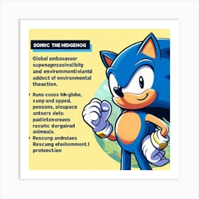 Sonic The Hedgehog 21 Art Print