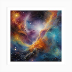 Nebula Space Abstract Art Art Print