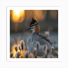 Egret At Sunset Art Print