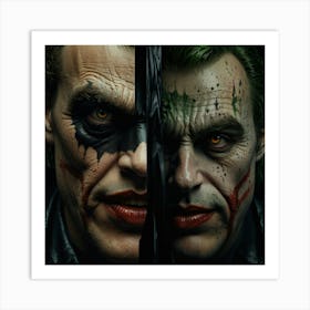 Joker And Batman Art Print