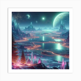 Space Landscape Art Print