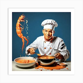 Chef In The Kitchen Art Print