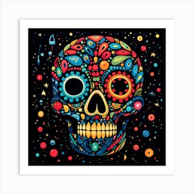 Day Of The Dead Skull 7 Art Print