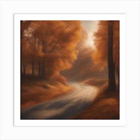 The Warmth of Autumn Illuminating the Valley Art Print