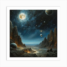 Space Landscape Art Print