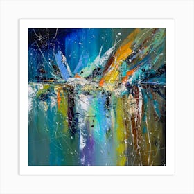 Polar's night mystery Abstraction Art Painting for interior Art Print