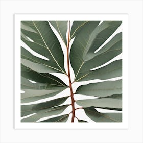 A Mesmerizing Eucalyptus Leaf Abstract 1 Art Print