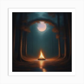 Moonlit Forest Art Print