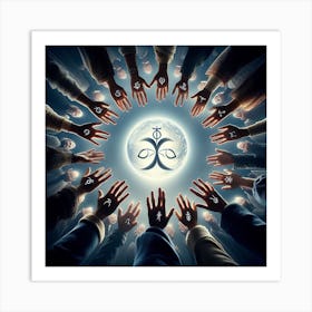 Circle Of Hands 1 Art Print