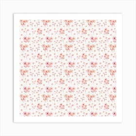 Meadow Monochrome Pattern Art Print