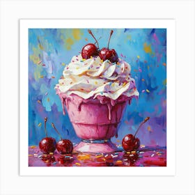 Ice Cream Sundae Art 2 Art Print