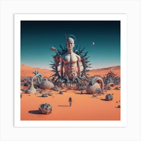 Man In The Desert 156 Art Print