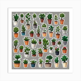 Potted Plants Art Print