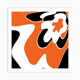 Orange And Black Tiger Art Print