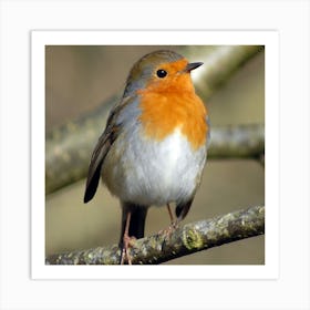 robin bird Art Print