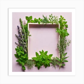 Herbs As A Frame (58) Art Print