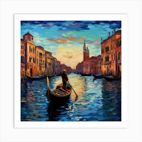 Venice At Sunset Art Print