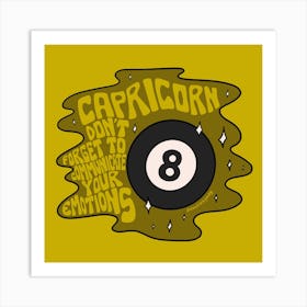 Capricorn Magic 8 Ball Art Print