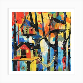 Treehouses Art Print