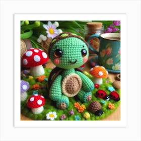 Amigurumi, turtle 2 Art Print