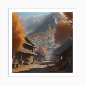 Autumn Village 48 Art Print