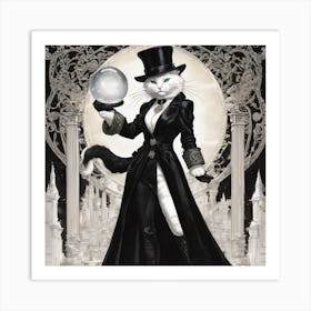 Mrs Magic Cat Art Print