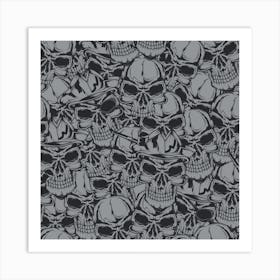 Skulls Seamless Pattern Art Print