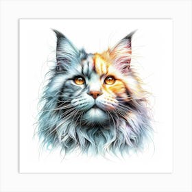 Creative Feline Cat Artwork 84 Art Print