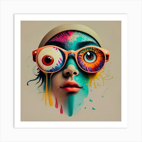 Eye Glass Eyes, Digital Art Art Print