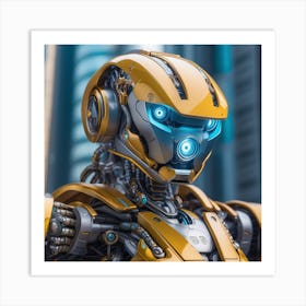 Robot In The City 29 Art Print