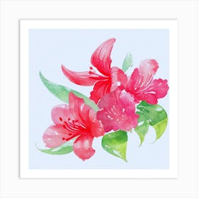 Watercolor Flowers Art Print