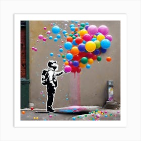 Balloons By Banksy Art Print