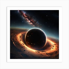 Black Hole In Space Art Print