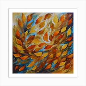 Rustling Autumn Leaves Art Print