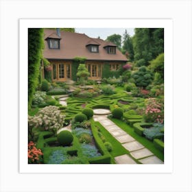 Beautiful House Garden Art Print