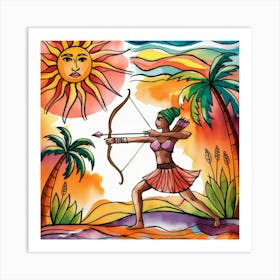 Tropical Archer Art Print