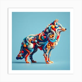 3d Wolf Art Print