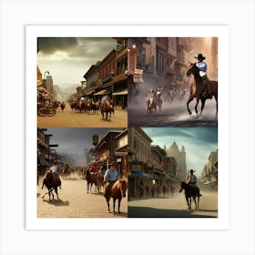 Wild Western Town Art Print