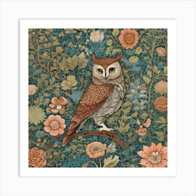 william morris Owl In A Garden Art Print