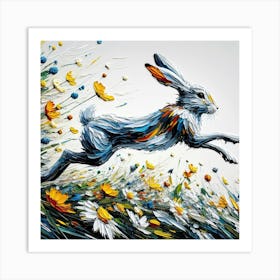 Hare Running Art Print