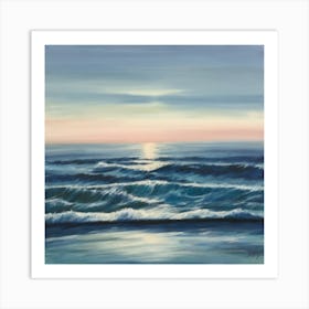 Sunset At The Beach 6 Art Print