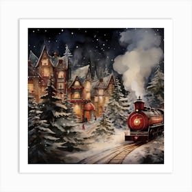 Pastel Glow Yuletide Charm Art Print