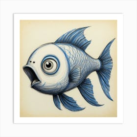 Blue Fish Art Print