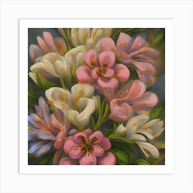 Alstroemeria Flowers 26 Art Print