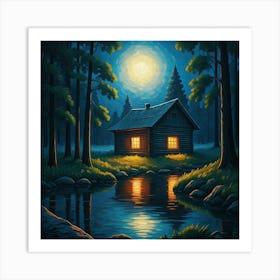 Cabin In The Woods Art Print