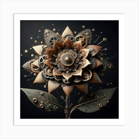 Steampunk Flower 1 Art Print