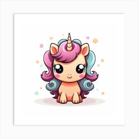 Cute Unicorn 772 Art Print