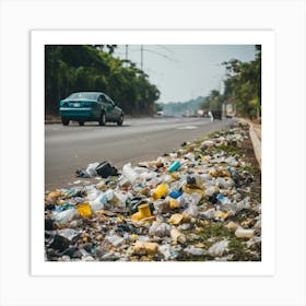 Trash On The Road 2 Art Print