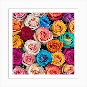 Colorful Roses 3 Art Print